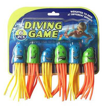 Dive Octopus 6pk Pool Toy