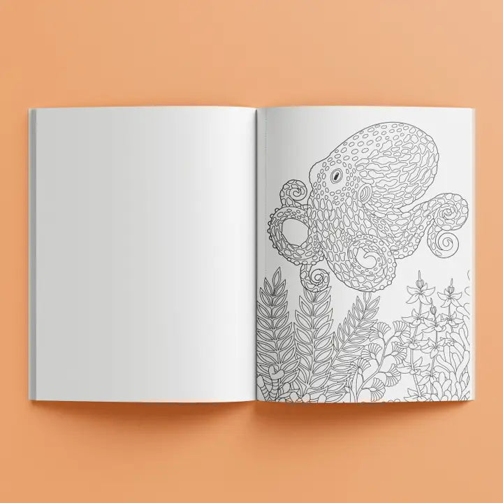 Adult Colouring Book  – Ocean Splash