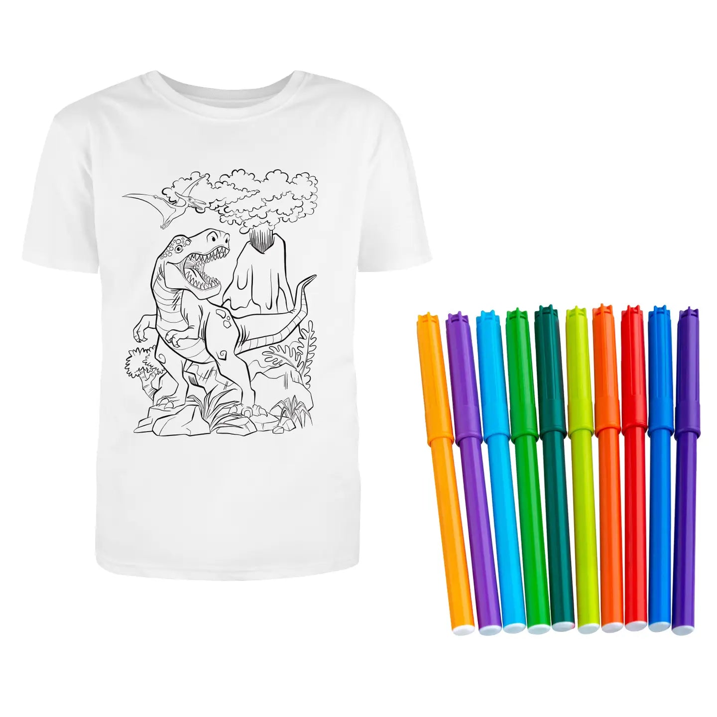 Colour Your Own Dinosaur T-Shirt