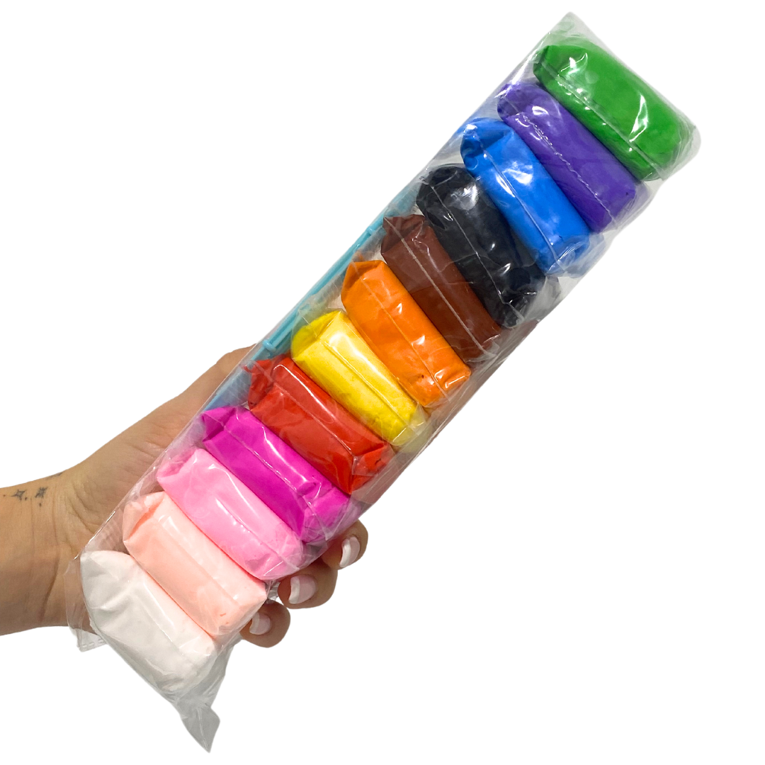 12 Colour Air Dry Light Clay Set W Tools