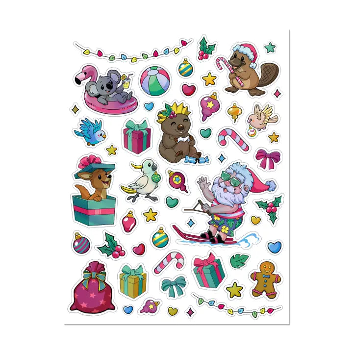 Sticker Colouring Christmas Down Under