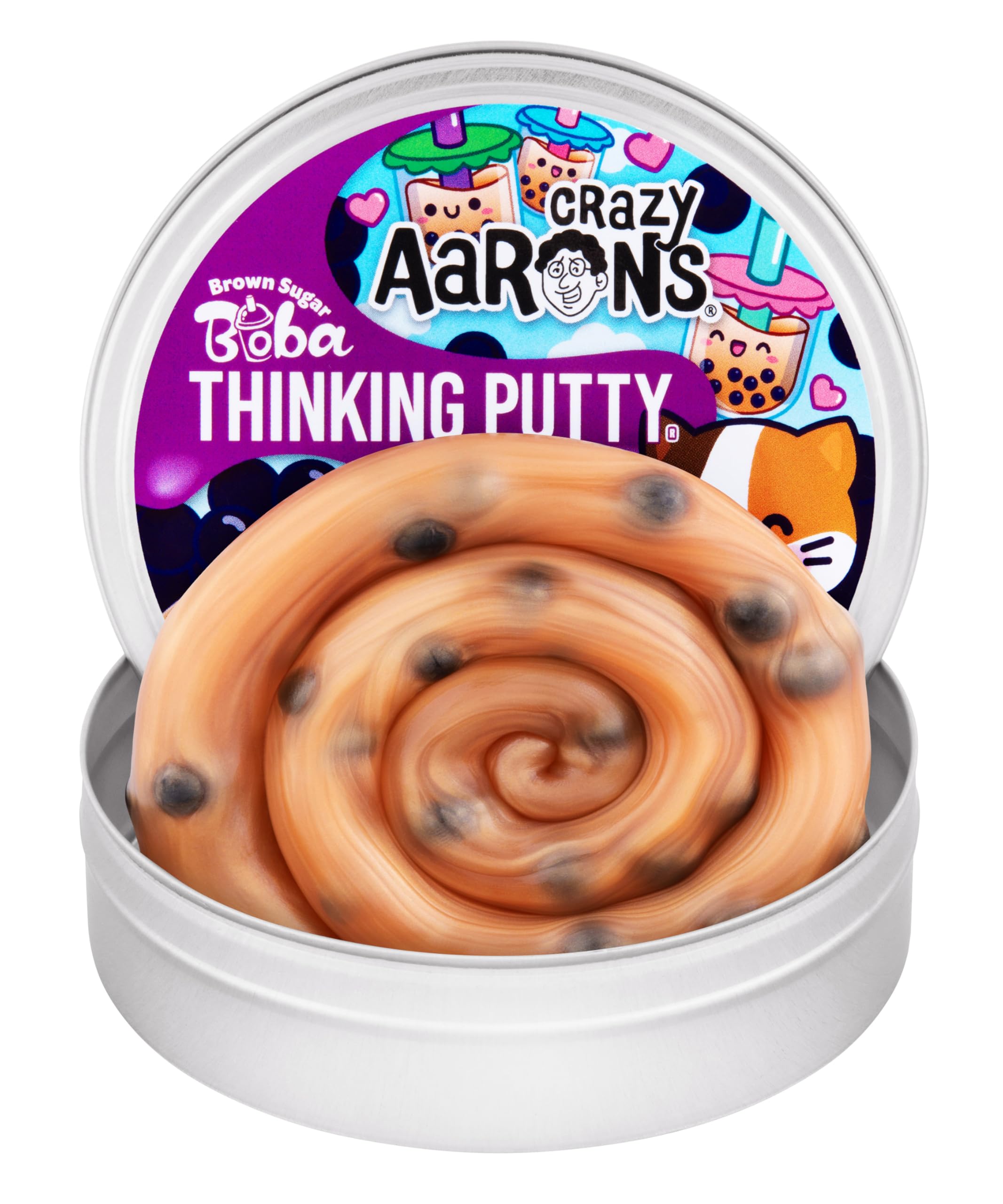 Aarons Thinking Putty Brown Sugar Boba - 4 Inch Tin