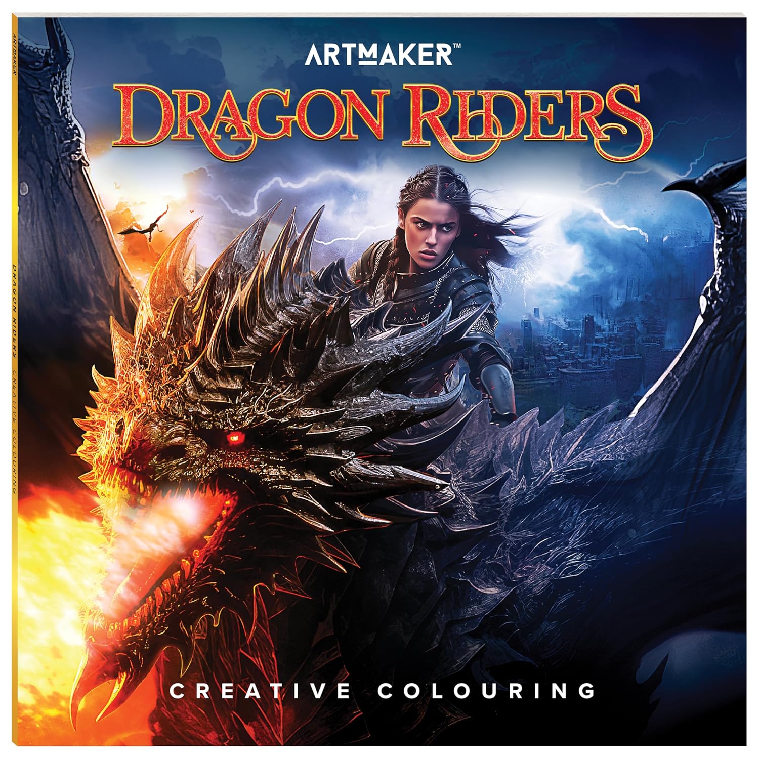 Dragon Riders – 48-Page Fantasy Adults Colouring Book