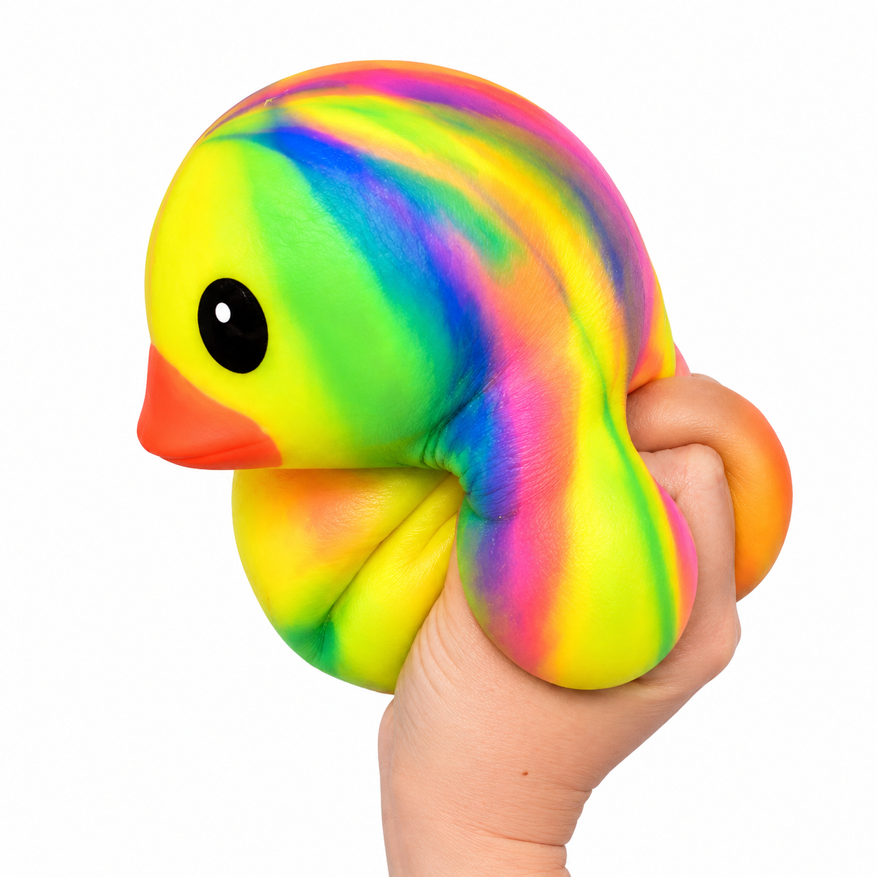 Rainbow Giant Durable Squishy Duck