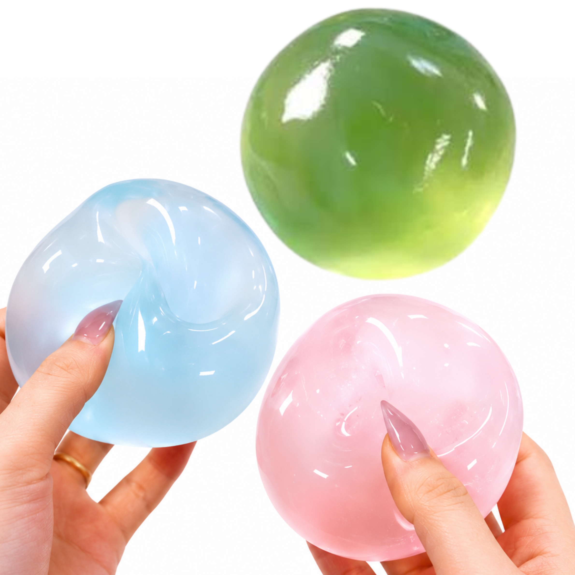Coconut Oil Ball Squishy -  3 Pack