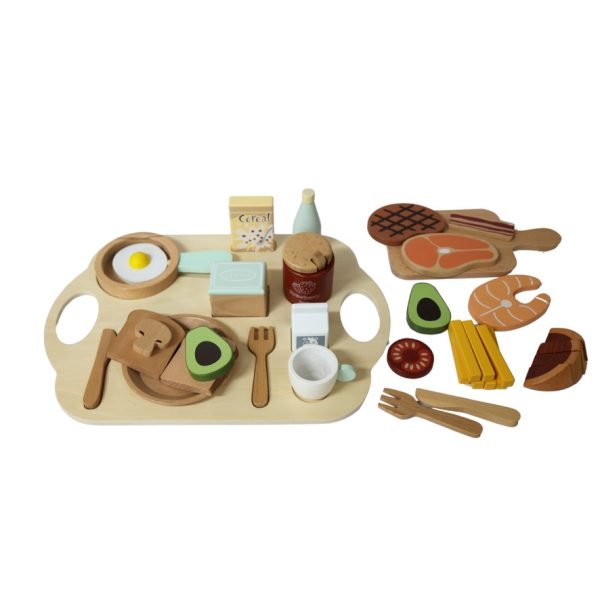 Wooden Breakfast Play Food Set