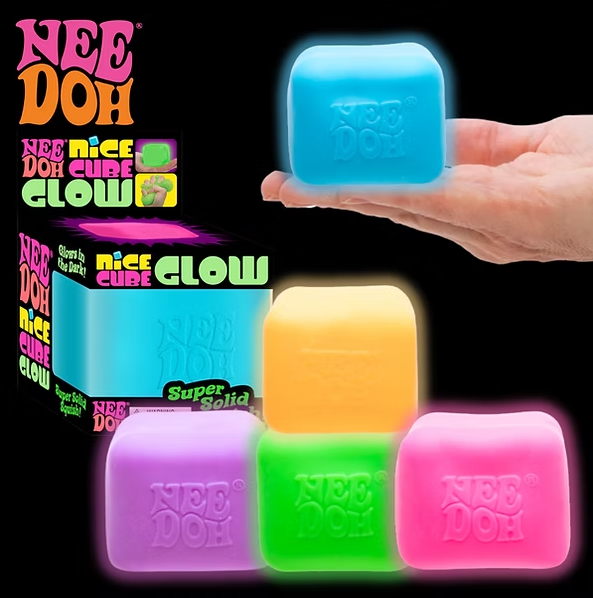 NeeDoh Nice Cube Glow In the Dark Sensory Fidget Toy