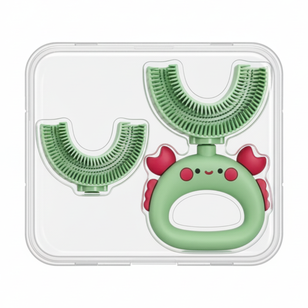 Crab U-Shaped Toothbrush - Toddler Green