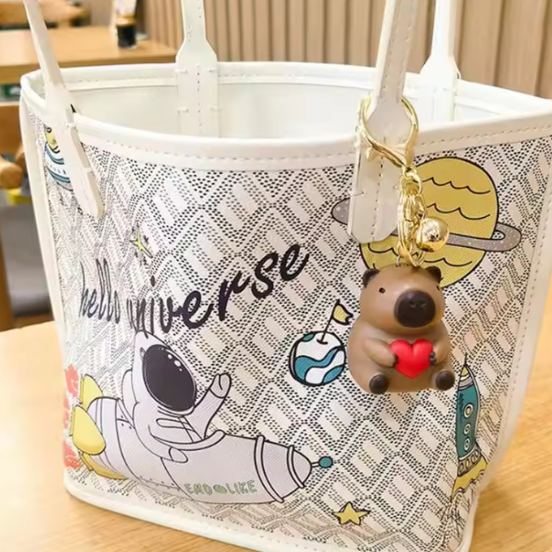 2x Capybara Talking I Love You Keychain