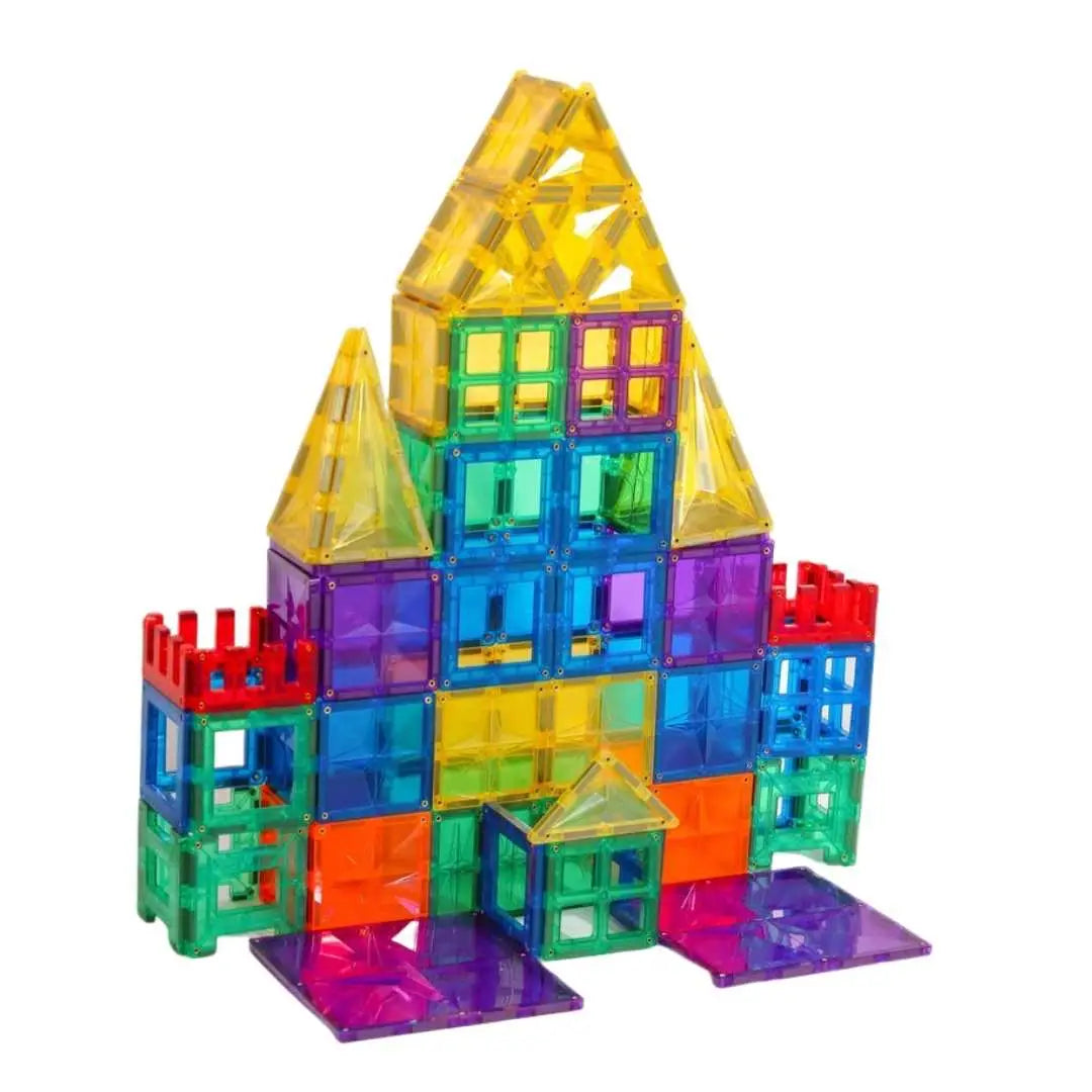 Magnetic rainbow tiles 108-piece set for sensory and educational play — My Sensory Space