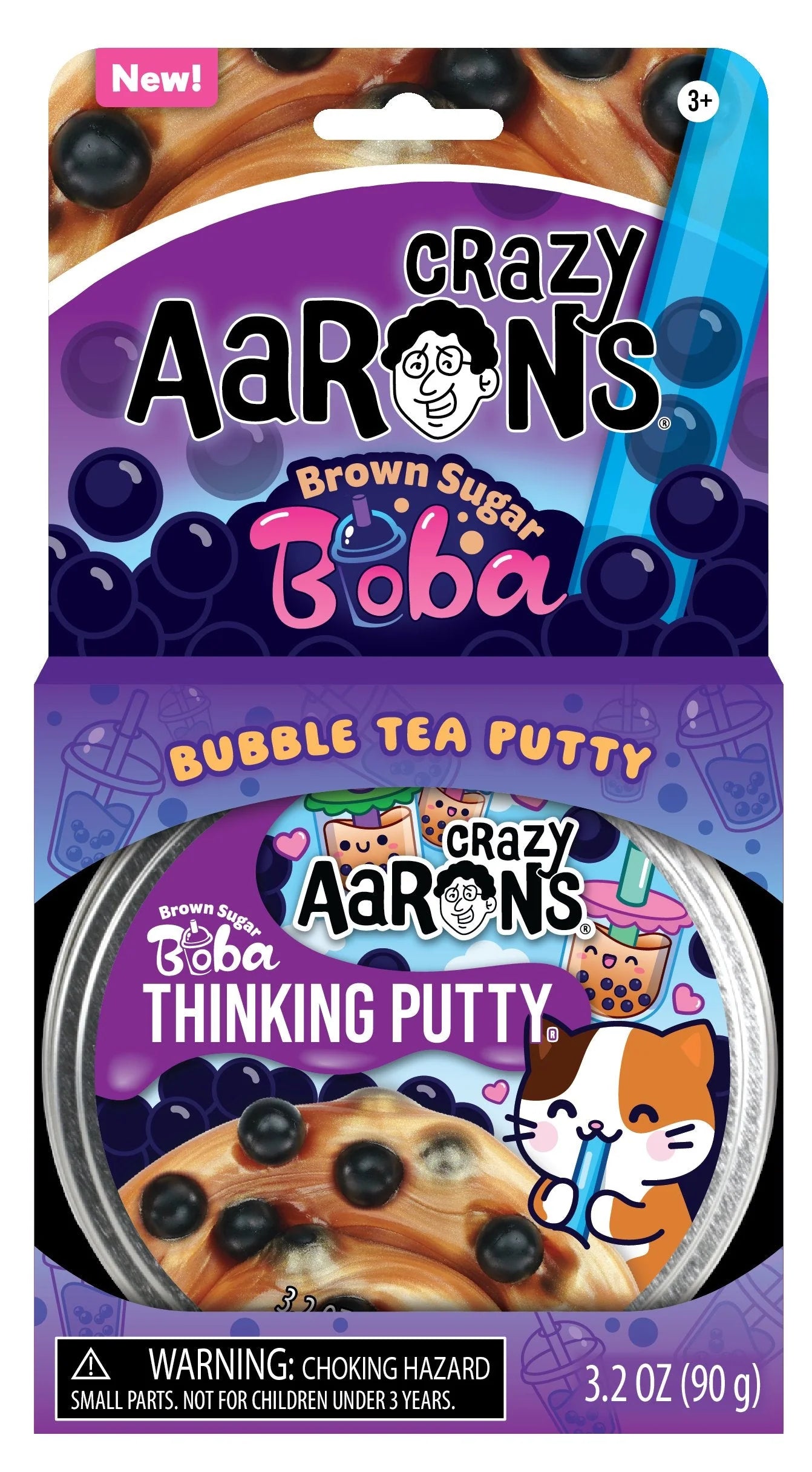 Aarons Thinking Putty Brown Sugar Boba - 4 Inch Tin