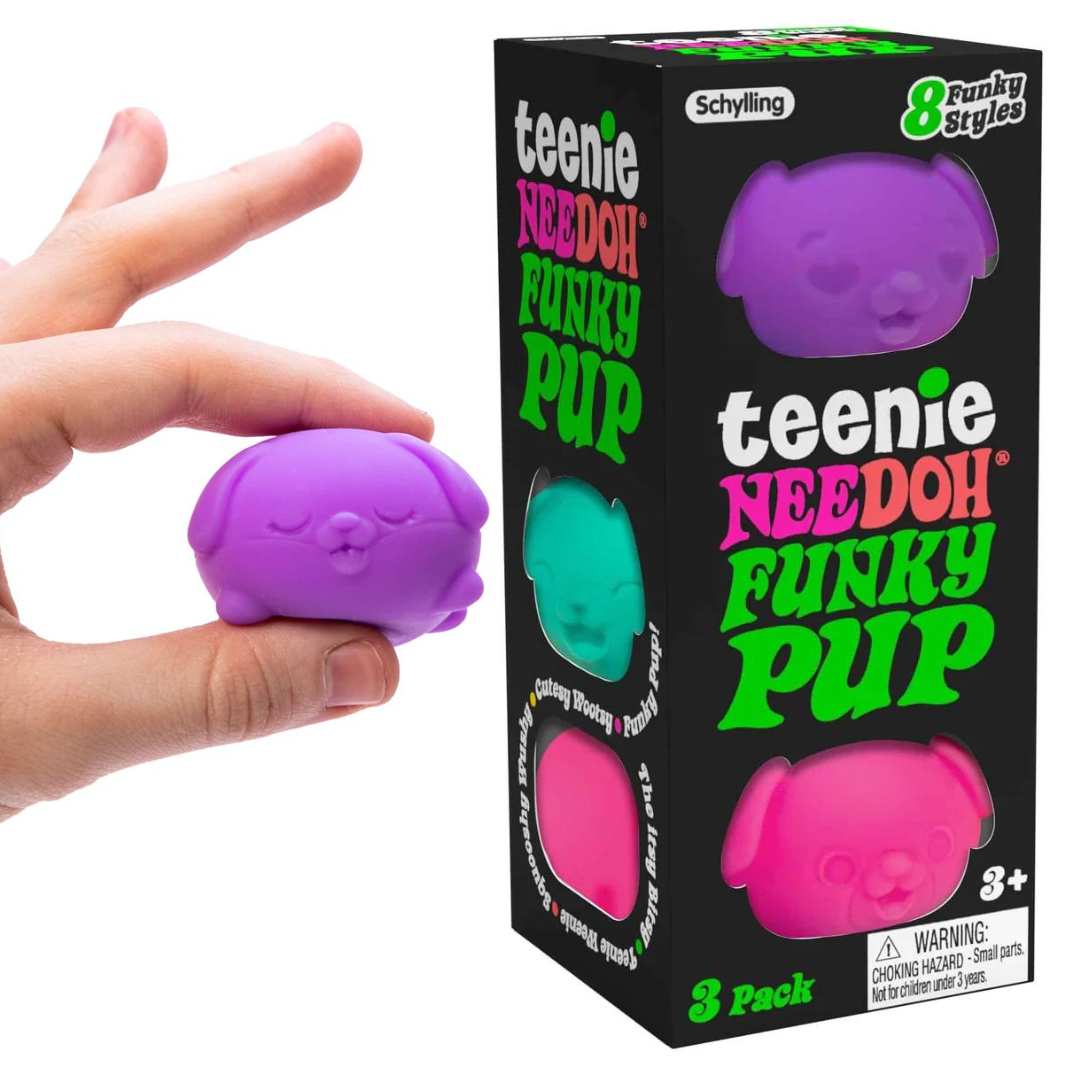 Nee Doh Teenie Funky Pups 3pk